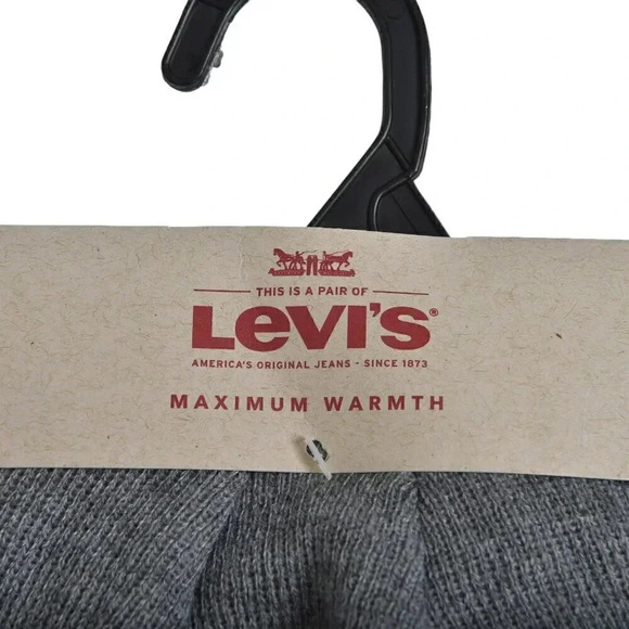 NWT Levi's Beanie Hat Knit Scarf Gift Set  Combo Maximum Warmth Gray - Picture 3 of 6